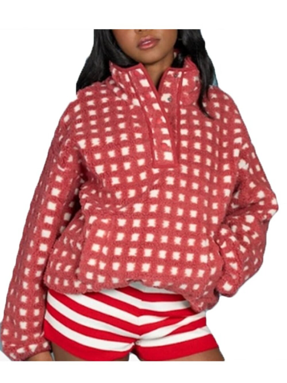 Checkered Sherpa Jacket